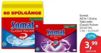 Budni Somat All in 1 Extra Tabs oder Classic Pulver Angebot