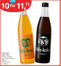 Budni fritz-kola oder limo Angebot