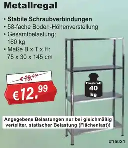 Stabilo Fachmarkt Metallregal Angebot