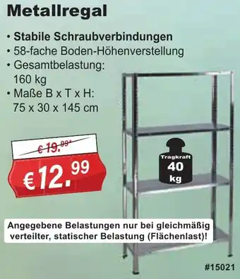 Stabilo Fachmarkt Metallregal Angebot