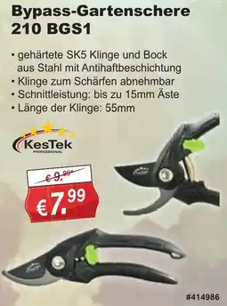 Stabilo Fachmarkt KesTek Bypass-Gartenschere 210 BGS1 Angebot
