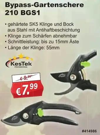 Stabilo Fachmarkt KesTek Bypass-Gartenschere 210 BGS1 Angebot