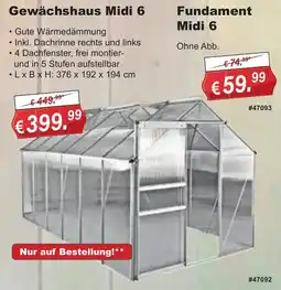 Stabilo Fachmarkt Gewächshaus Midi 6 Angebot