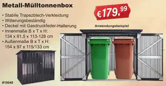 Stabilo Fachmarkt Metall-Mülltonnenbox Angebot