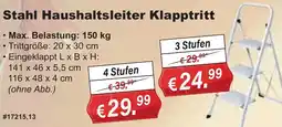 Stabilo Fachmarkt Stahl Haushaltsleiter Klapptritt Angebot