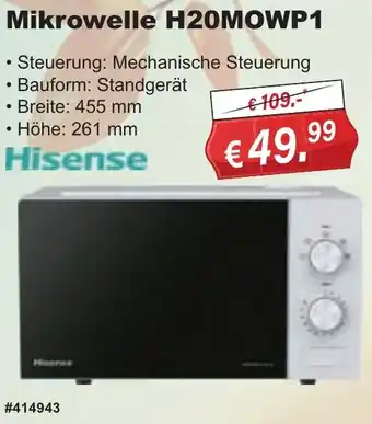 Stabilo Fachmarkt Hisense Mikrowelle H20MOWP1 Angebot