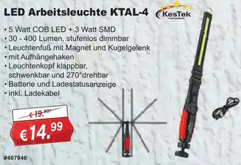 Stabilo Fachmarkt KesTek LED Arbeitsleuchte KTAL-4 Angebot
