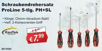 Stabilo Fachmarkt KesTek Schraubendrehersatz ProLine 5-tlg. PH+SL Angebot