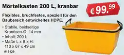 Stabilo Fachmarkt Mörtelkasten 200 L, kranbar Angebot