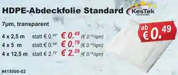 Stabilo Fachmarkt KesTek HDPE-Abdeckfolie Standard Angebot