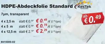 Stabilo Fachmarkt KesTek HDPE-Abdeckfolie Standard Angebot