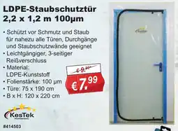 Stabilo Fachmarkt KesTek LDPE-Staubschutztür 2,2 x 1,2 m 100μm Angebot