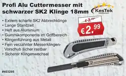 Stabilo Fachmarkt KesTek Profi Alu Cuttermesser mit schwarzer SK2 Klinge 18mm Angebot