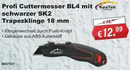 Stabilo Fachmarkt KesTek Profi Cuttermesser BL4 mit schwarzer SK2 Trapezklinge 18 mm Angebot