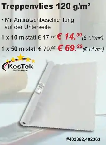 Stabilo Fachmarkt KesTek Treppenvlies 120 g/m² Angebot