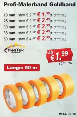 Stabilo Fachmarkt KesTek Profi-Malerband Goldband Angebot