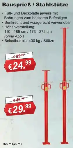 Stabilo Fachmarkt Bausprieẞ/ Stahlstütze Angebot
