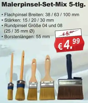 Stabilo Fachmarkt Malerpinsel-Set-Mix 5-tlg. Angebot