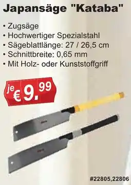 Stabilo Fachmarkt Japansäge "Kataba" Angebot