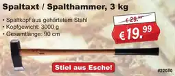Stabilo Fachmarkt Spaltaxt / Spalthammer, 3 kg Angebot