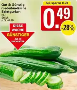 WEZ Gut & Günstig niederländische Salatgurken Angebot