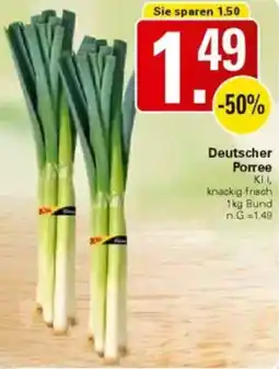 WEZ Deutscher Porree Angebot