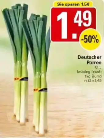 WEZ Deutscher Porree Angebot