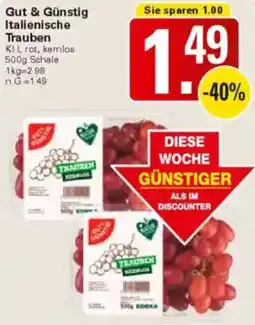 WEZ Gut & Günstig Italienische Trauben Angebot