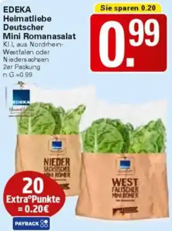 WEZ EDEKA Heimatliebe Deutscher Mini Romanasalat Angebot