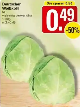 WEZ Deutscher Weißkohl Angebot