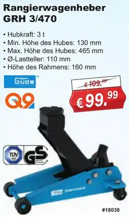 Stabilo Fachmarkt Güde Rangierwagenheber GRH 3/470 Angebot