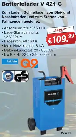 Stabilo Fachmarkt Güde Batterielader V 421 C Angebot