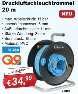 Stabilo Fachmarkt Güde Druckluftschlauchtrommel 20 m Angebot
