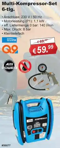 Stabilo Fachmarkt Güde Multi-Kompressor-Set 6-tlg. Angebot