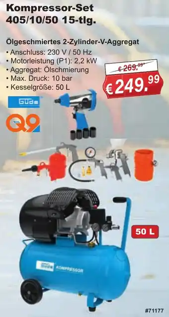 Stabilo Fachmarkt Güde Kompressor-Set 405/10/50 15-tlg. Angebot