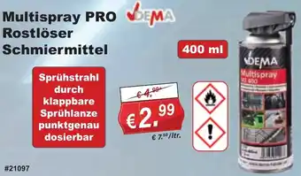 Stabilo Fachmarkt DEMA Multispray PRO Rostlöser Schmiermittel Angebot