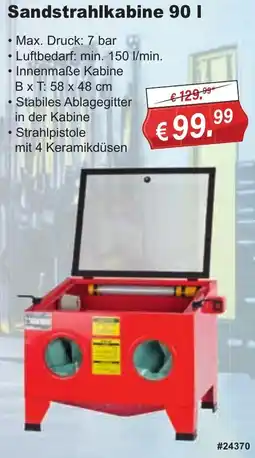 Stabilo Fachmarkt Sandstrahlkabine 90 I Angebot