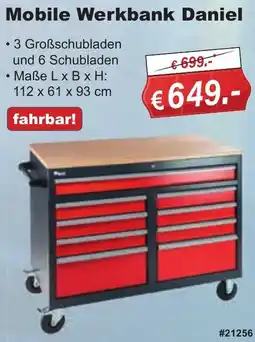 Stabilo Fachmarkt Mobile Werkbank Daniel Angebot