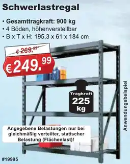 Stabilo Fachmarkt Schwerlastregal Angebot