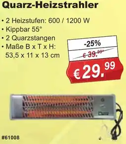 Stabilo Fachmarkt Quarz-Heizstrahler Angebot