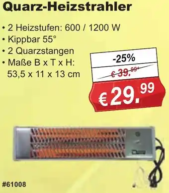 Stabilo Fachmarkt Quarz-Heizstrahler Angebot