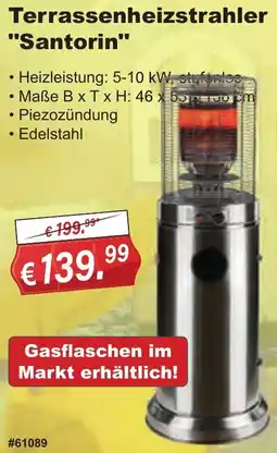 Stabilo Fachmarkt Terrassenheizstrahler "Santorin" Angebot
