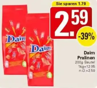WEZ Daim Pralinen Angebot