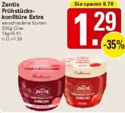 WEZ Zentis Frühstückskonfitüre Extra Angebot