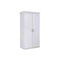 Netto Marken-Discount Inter Link Kleiderschrank Hakon 2 Türen aus Kiefer Massivholz - versch. Ausführungen - Weiss Angebot