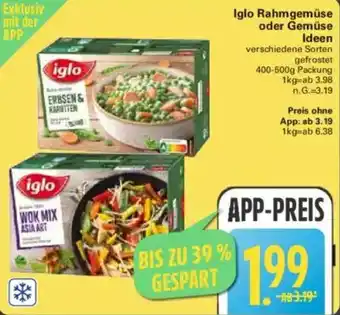 WEZ Iglo Rahmgemüse oder Gemüse Ideen Angebot
