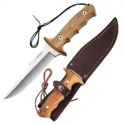 Netto Marken-Discount NIETO Bowie Messer Apache 1041 Gürtelmesser Full Tang Outdoor Olivenholz 15 cm Angebot