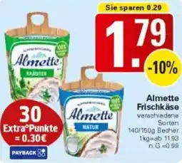 WEZ Almette Frischkäse Angebot