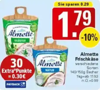 WEZ Almette Frischkäse Angebot