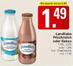 WEZ Landliebe Frischmilch oder Kakao Angebot